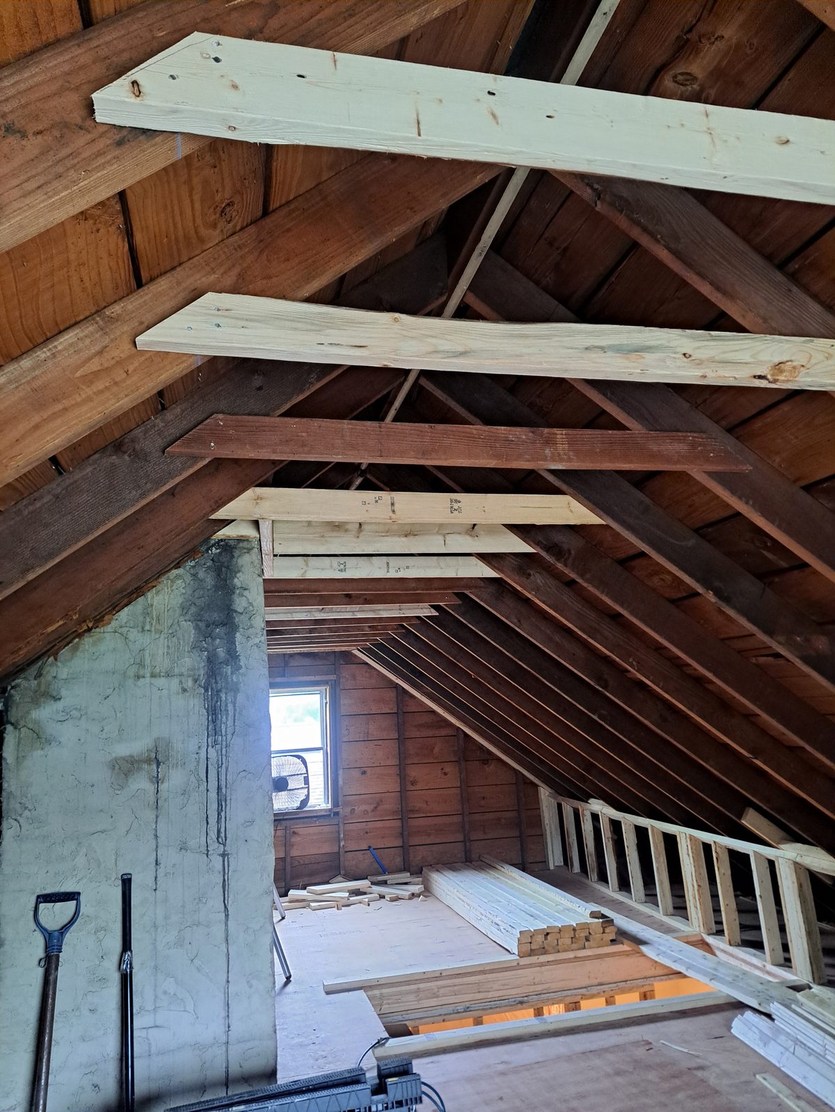 Before — attic knee-wall framing by general contractor Sutton, MA Before — attic knee-wall framing by general contractor Sutton, MA
