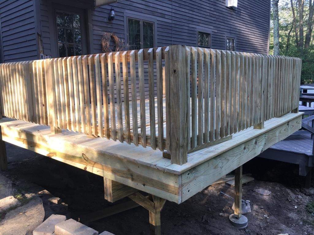 After — deck railing carpentry detail in Sutton, MA After — deck railing carpentry detail in Sutton, MA
