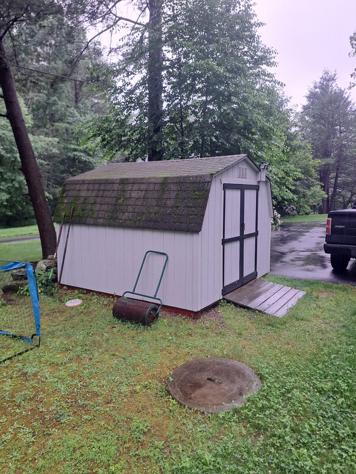 Before — backyard shed carpentry project in Sutton, MA Before — backyard shed carpentry project in Sutton, MA