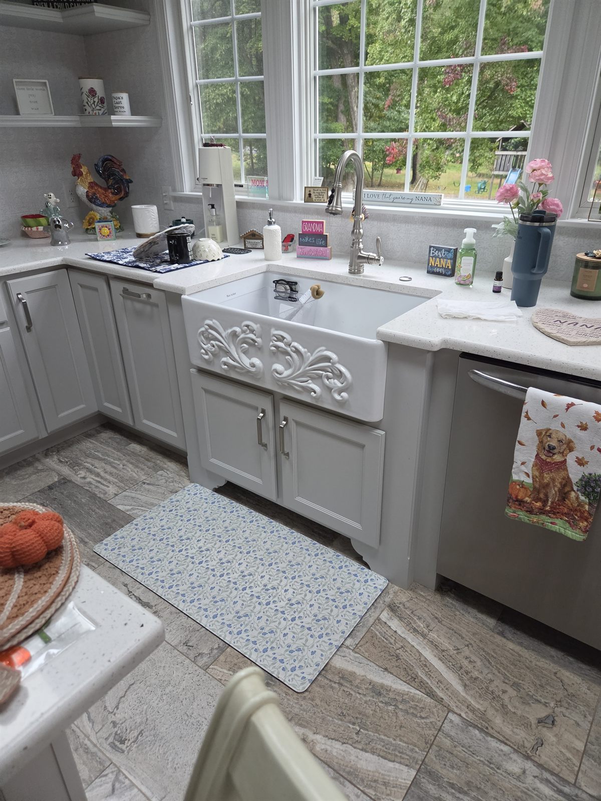 After — finished kitchen with a farmhouse sink and new cabinets in Sutton, MA After — finished kitchen with a farmhouse sink and new cabinets in Sutton, MA
