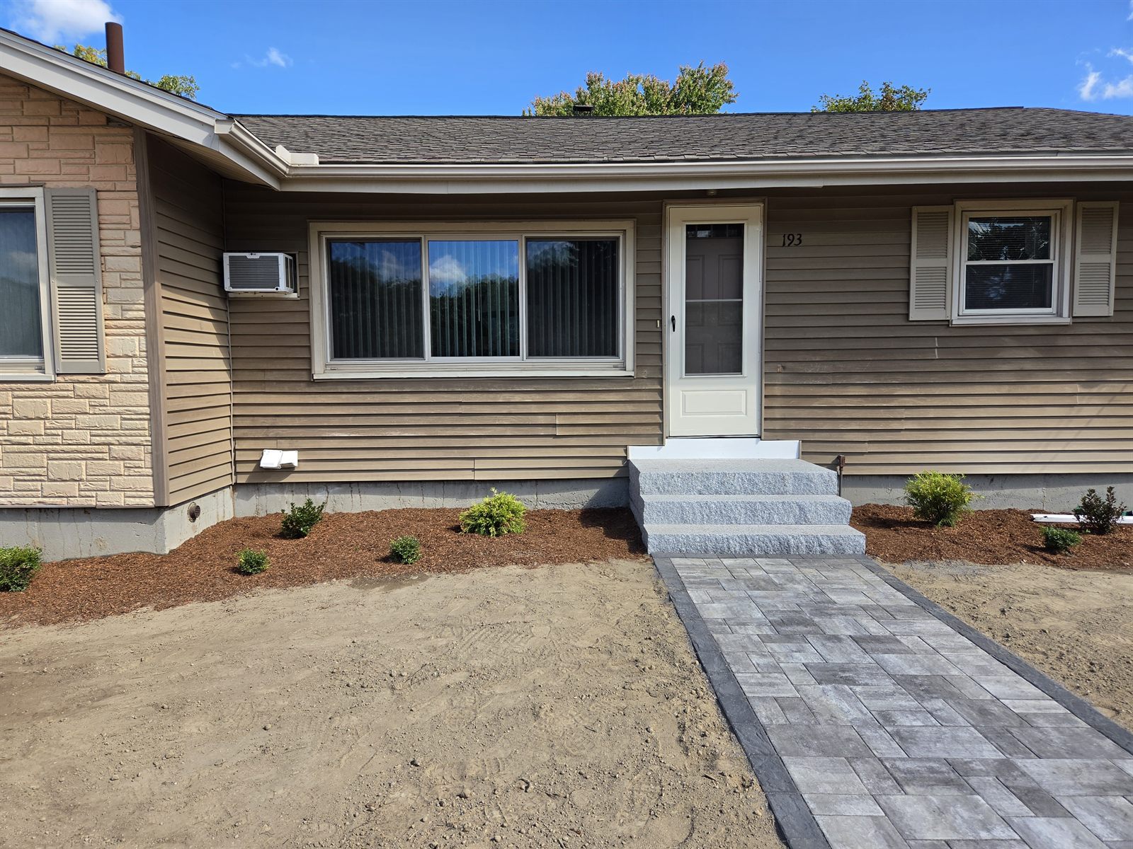 After — completed exterior siding, steps, and walkway in Sutton, MA After — completed exterior siding, steps, and walkway in Sutton, MA