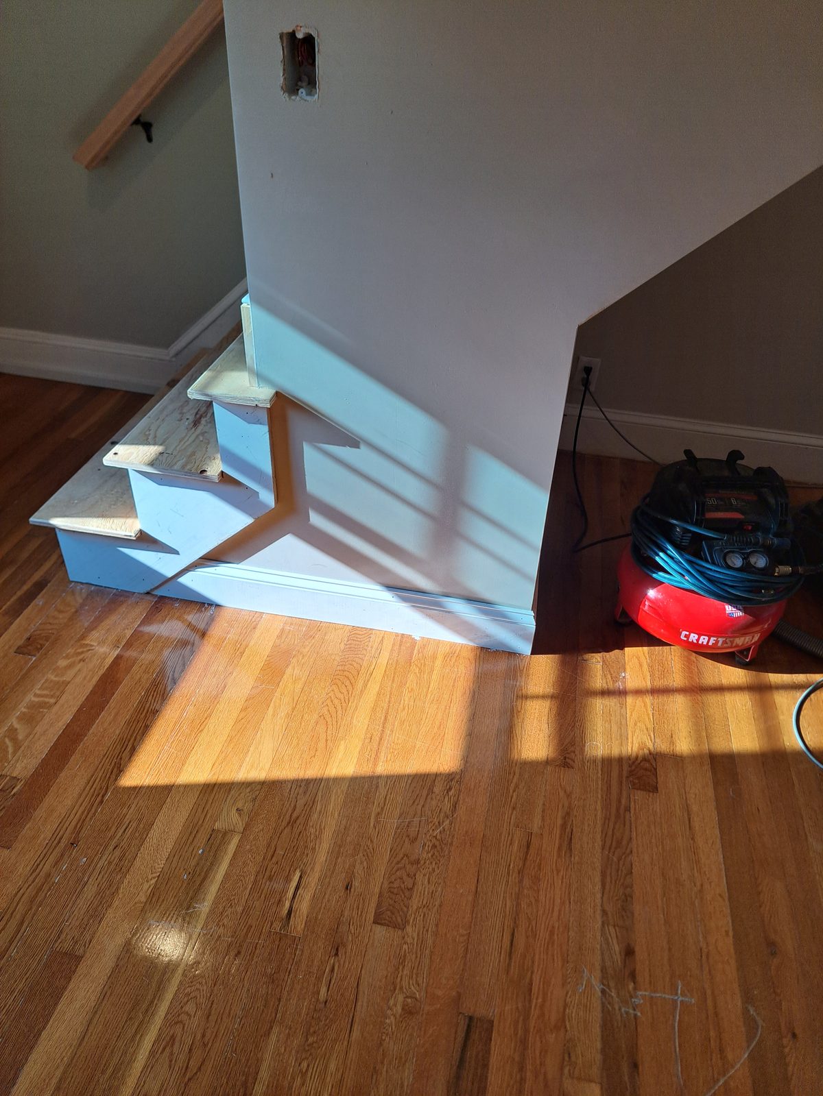 After — finished hardwood stairs by general contractor Sutton, MA After — finished hardwood stairs by general contractor Sutton, MA